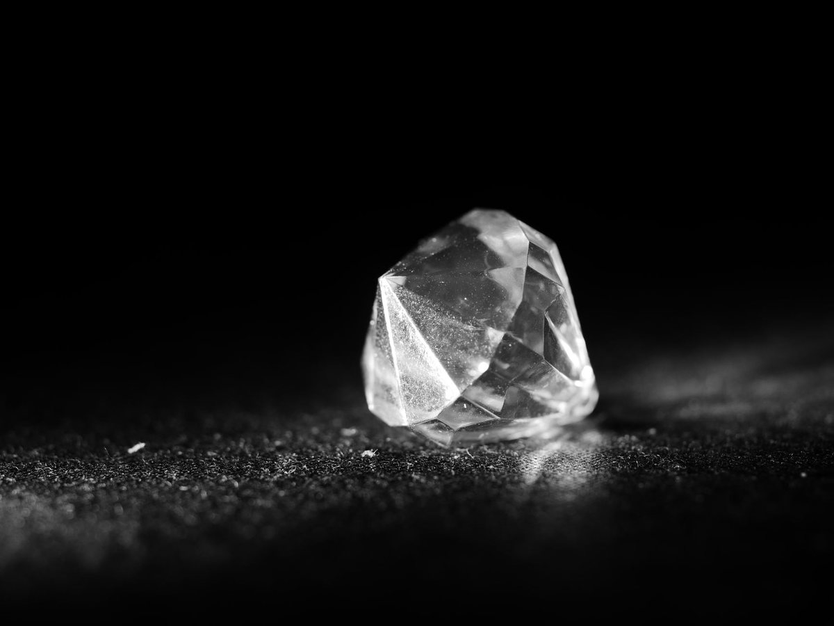Geschliffener Diamant als Makroaufnahme